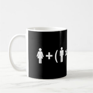 Kärleksekvationen för män kaffemugg
