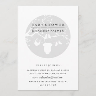 Kärleksfåglar Baby Shower Inbjudan