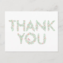 Kärleksfåglar & Bokstäver Tack Vykort