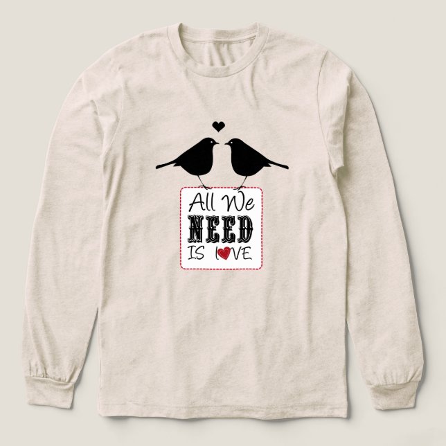 Kärleksfåglar T Shirt (Design framsida)