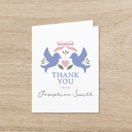 Kärleksfåglarnas brudparty tack kort