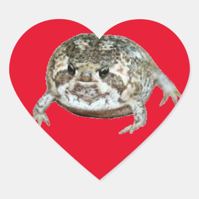 kärleksfluga hjärtformat klistermärke (Framsida)