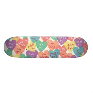 Kärleksform Bakgrund Mini Skateboard Bräda 18,5 Cm