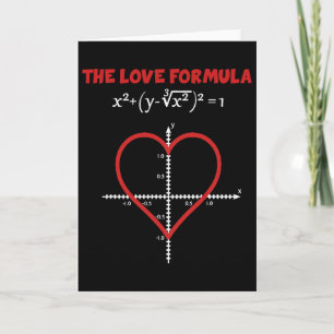 Kärleksformel Math T-shirt för Alla Hjärtans Dag F Kort