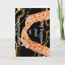 Kärleksfull Giraff Grattis på din bröllopsdag Kort