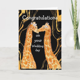 Kärleksfull Giraff Grattis på er bröllopsdag Kort