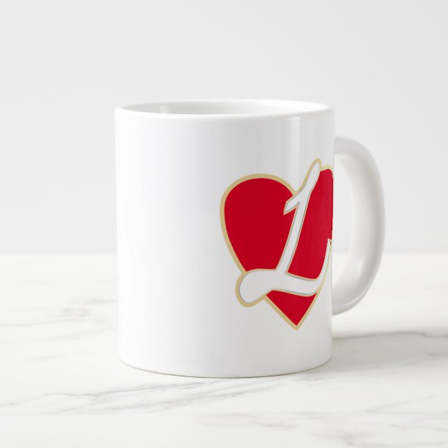 Kärleksfull hjärta jumbo mugg (Framsida höger)
