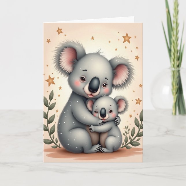Kärleksfull koalamor Dagskort Kort (Framsida)