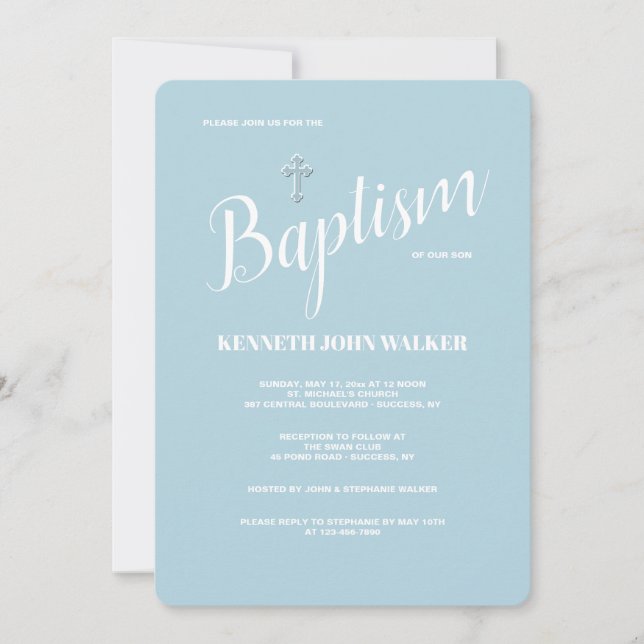 Kärleksfull kors religiös inbjudan (Framsida)