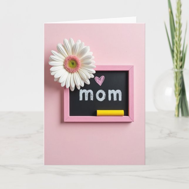 Kärleksfull mamma blommig konstkort kort (Framsida)