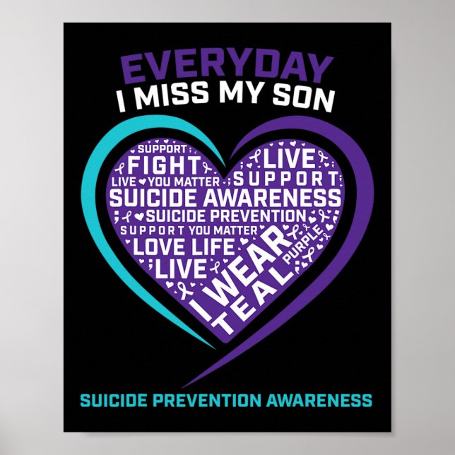 Kärleksfull minne son självmord medvetenhet gåvor  poster (Framsidan)