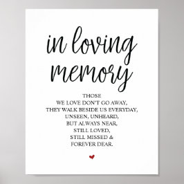 Kärleksfull Minnesvård I Vårt Hjärta Minnestavla Poster