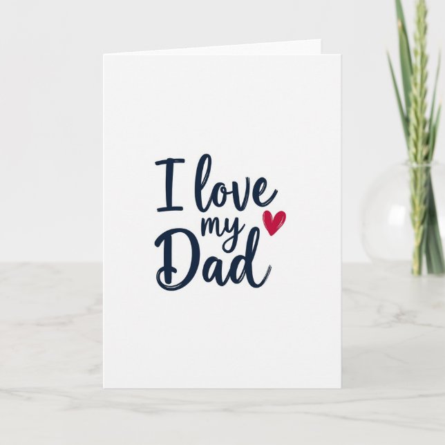 Kärleksfull Pappa Penseldrag Kort (Framsida)