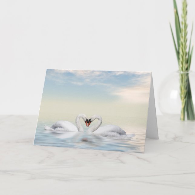Kärleksfulla svanar kort (Framsida)