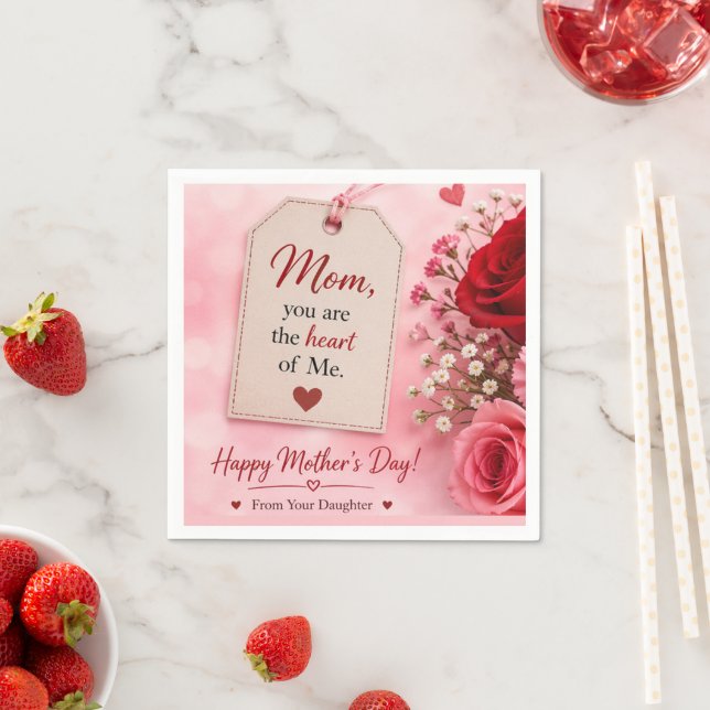 KÄRLEKSGÅVA FÖR MORS DAG  PAPPERSSERVETT (Insitu)