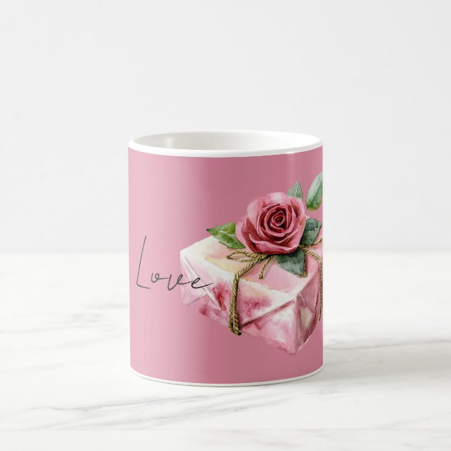 Kärleksgåva Ros Blomma Kaffemugg (Center)