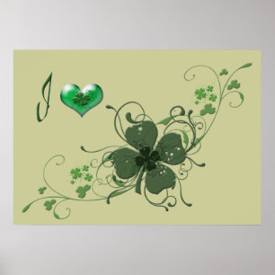 KärlekShamrockaffisch Poster
