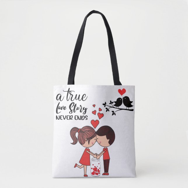Kärlekshistoria Totebag Tygkasse (Framsida)