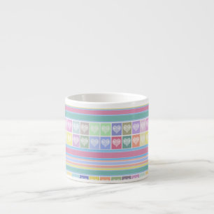 Kärlekshjärta Alla hjärtans dag design pastellfärg Espressomugg