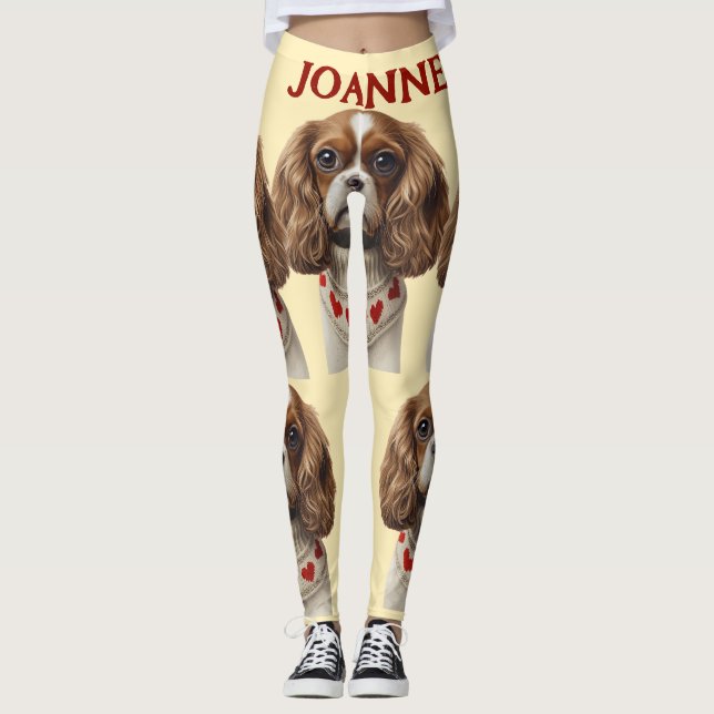 Kärlekshjärta cavalier Leggings (Framsida)