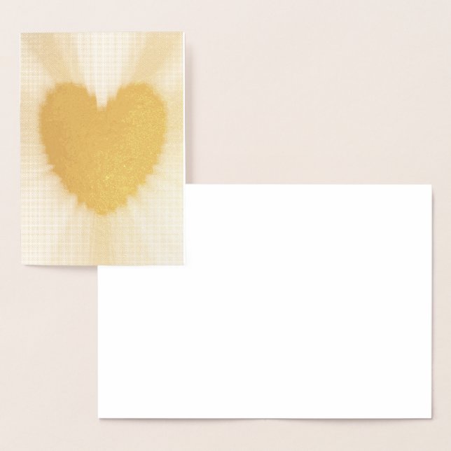 Kärlekshjärta Folierat Kort (Display)