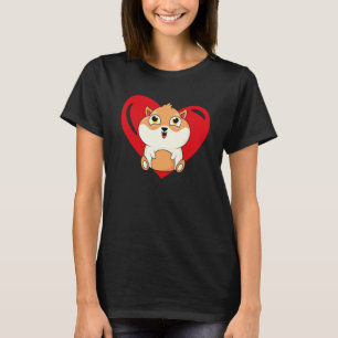 Kärlekshjärta Grafisk Alla Hjärtans Dag Marsvin Po T Shirt