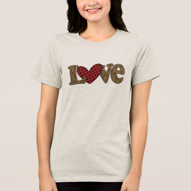 Kärlekshjärta T Shirt (Framsida)