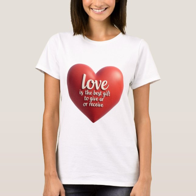 kärlekshjärta t shirt (Framsida)