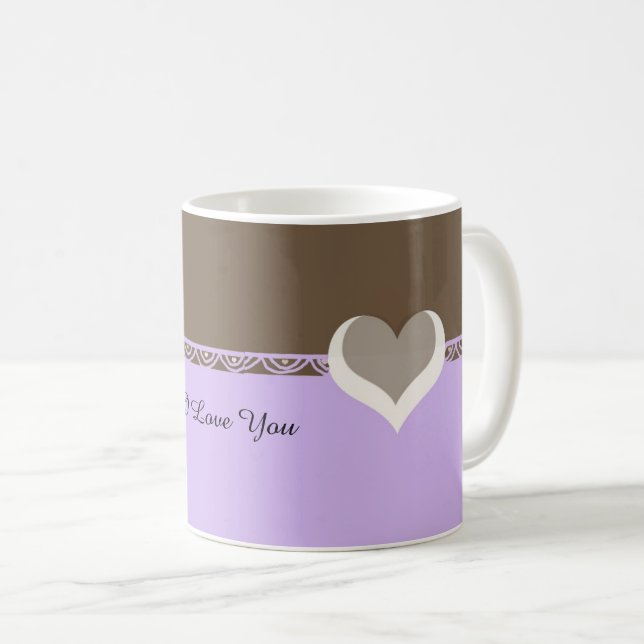 Kärlekshjärtan och spets kaffemugg (Framsida höger)