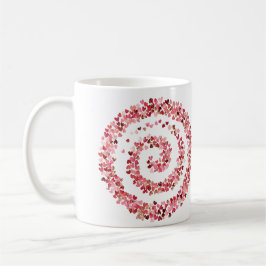 Kärlekshjärtans spiral kaffemugg