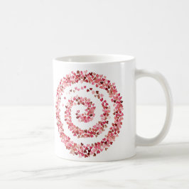 Kärlekshjärtans spiral kaffemugg