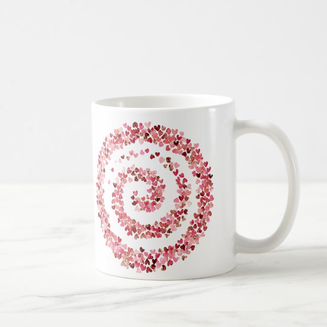 Kärlekshjärtans spiral kaffemugg (Höger)