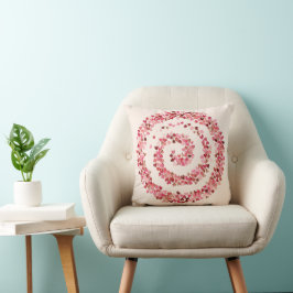 Kärlekshjärtans spiral kudde