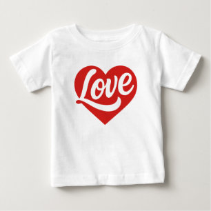 Kärlekshjärtlogo – Rött Romantiskt Symbol T Shirt