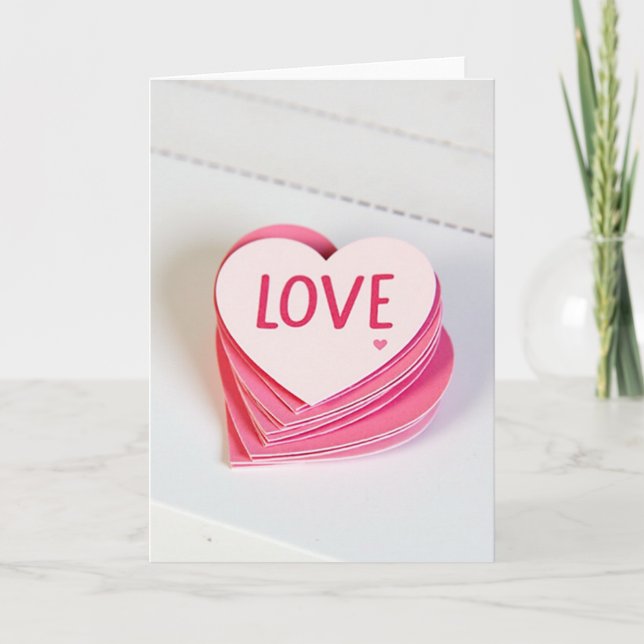 Kärlekshjärtvalentinskort Kort (Framsida)
