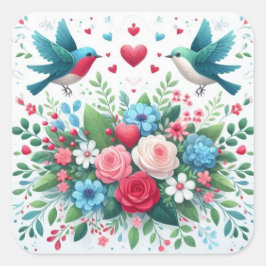 Kärleksklistermärke Fyrkantigt Klistermärke