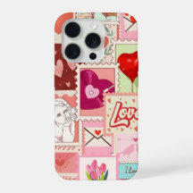 Kärlekskollage Telefonfodral | Romantisk Rosa Este