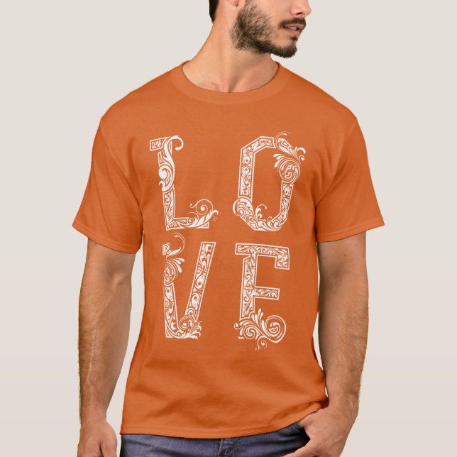 Kärlekskonst retro t shirt (Framsida)