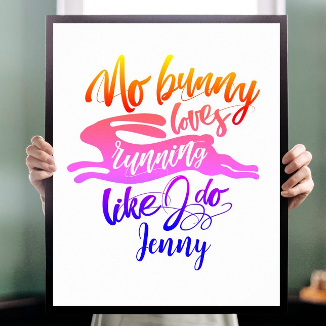 Kärlekskörningsmotivation Regnbåge Kanin Typografi Poster (Skapare uppladdad)