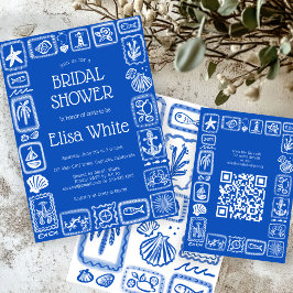 Kärlekslappar från havet Moderna BRUDSHOWER skrädd Tilläggskort