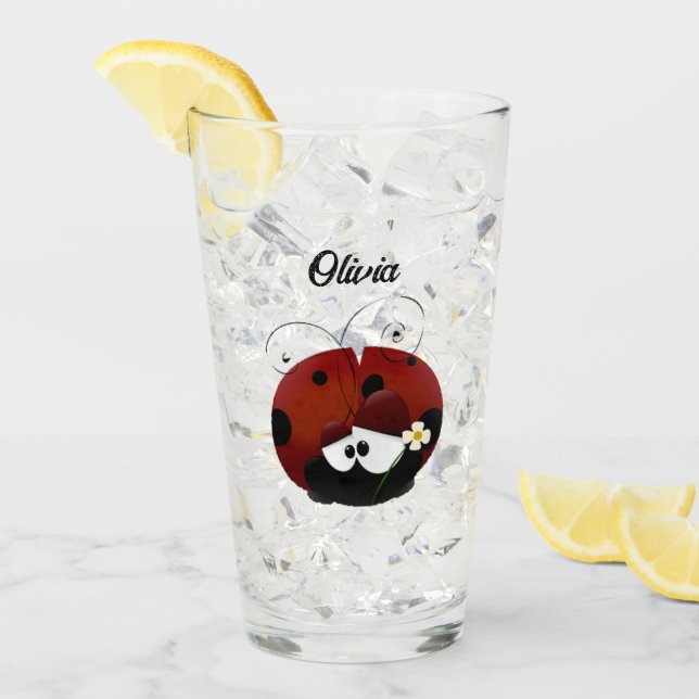 Kärleksmarihöna, Söt Tecknad Valentine Glaskopp (Framsida Ice)