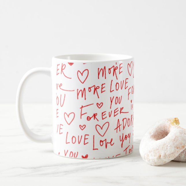 Kärleksmugg, Alla hjärtans dag present kaffemugg (Med munk)