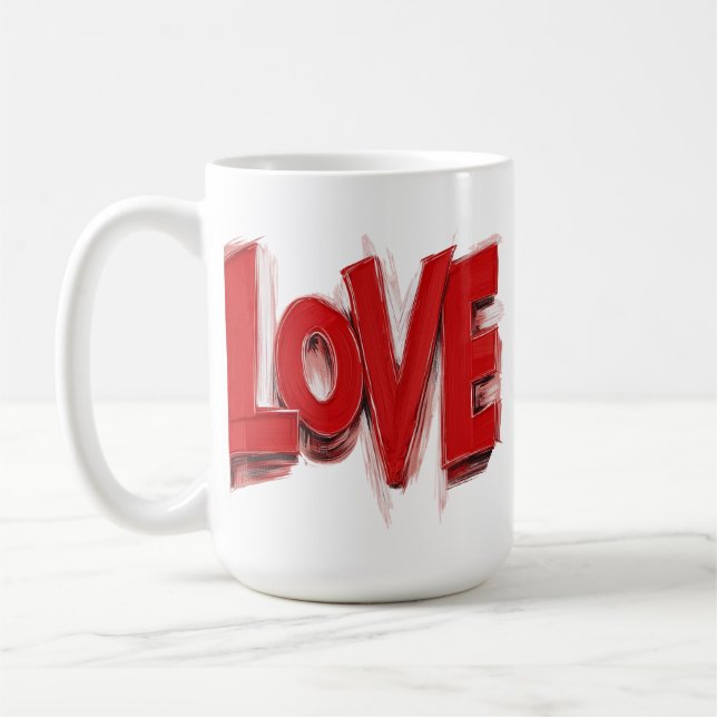 Kärleksmugg, present med muggdesign, present till  kaffemugg (Vänster)