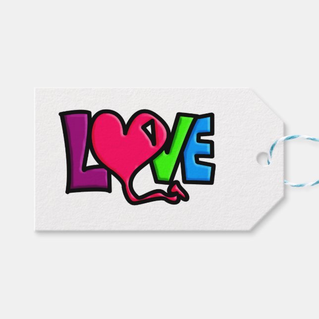 Kärleksord Konst Typografi Presentetikett (Framsidan (Horisontell))