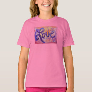 Kärleksord Solnedgång Skymning Konst Glitter Tröjo T-shirt