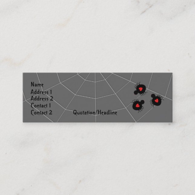 Kärlekspindel Mini Visitkort (Framsida)