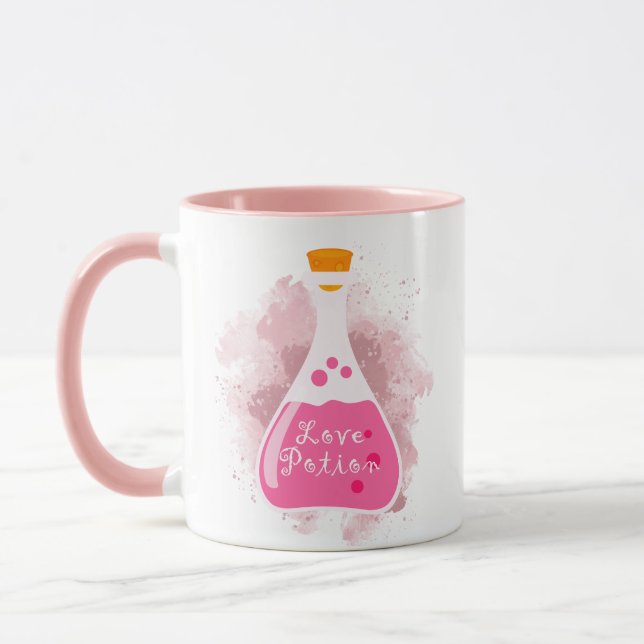 Kärlekspotions kaffemugg - Magisk Alla hjärtans da (Vänster)