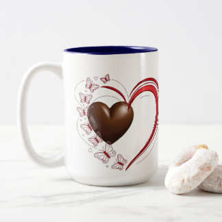 Kärlekspresent design kaffemug Två-Tonad mugg