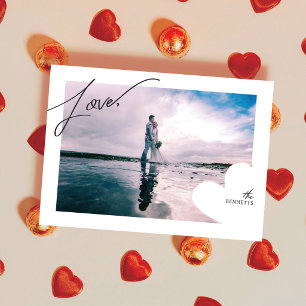Kärleksramsfotots Valentine-kort Tack Kort