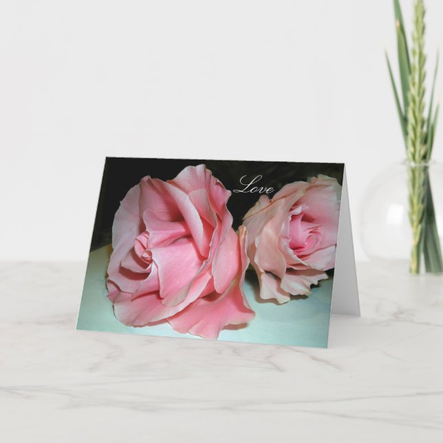 Kärleksrosor  helgkort (Framsida)
